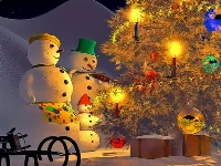 Snowman family time