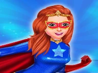 Super power hero girls runner game adventure