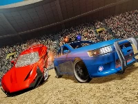 Real car demolition derby racing game