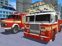 City fire truck rescue