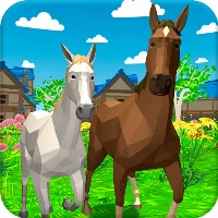 Horse family animal simulator 3d