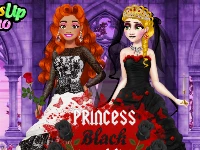 Princess black wedding dress