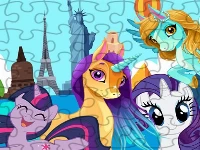 Unicorns travel the world puzzle