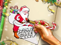 Santa christmas coloring