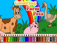 Coloring farm pets