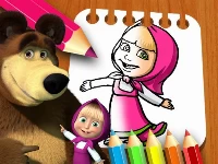 Masha & the bear coloring book