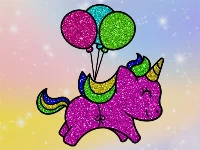 Coloring book: glittered unicorns