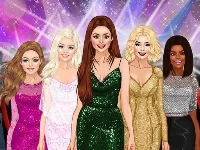 Red carpet dress up game for girl