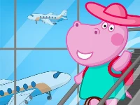 Hippo family airport adventure