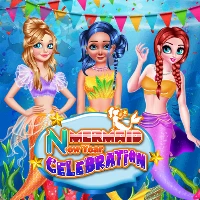 Mermaid new year celebration