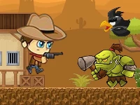 Super cowboy running