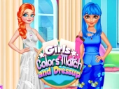 Girls colour match and dress up