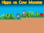 Hippo vs cow monster