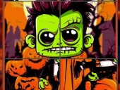 Franky & vampire halloween puzzle