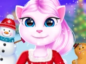 Cat girl christmas decor game