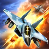 Jet fighter airplane racing