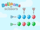 Balloons and scissors