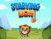 Starving lion