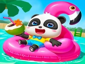 Baby panda summer vacation