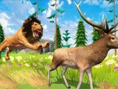 Realistic lion hunting animal 2024