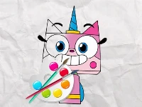 Unicorn kitty coloring book