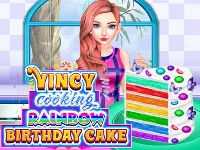 Vincy cooking rainbow birthday cake