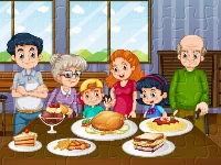 Family dinner jigsaw