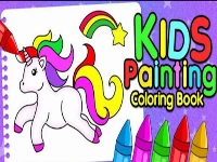 Kids finger painting coloring